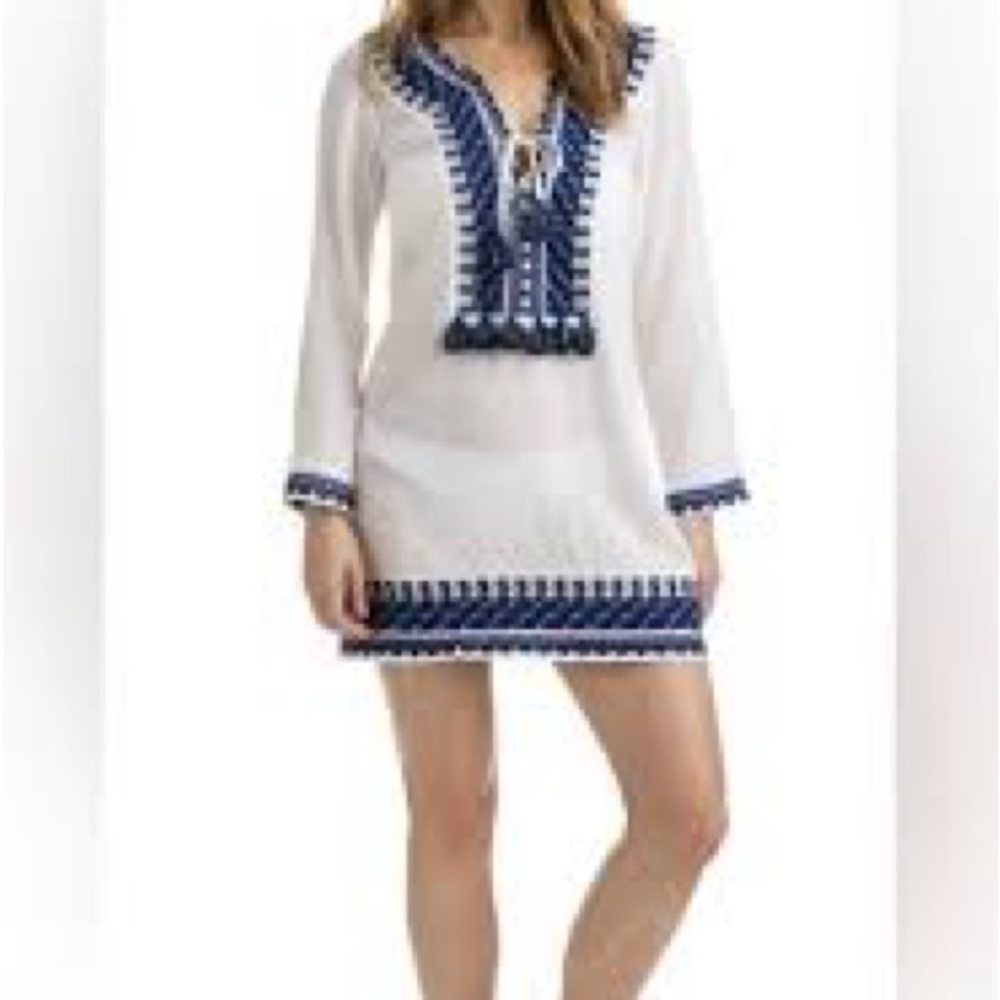 VINEYARD VINES White and Blue Swim Cover-Up